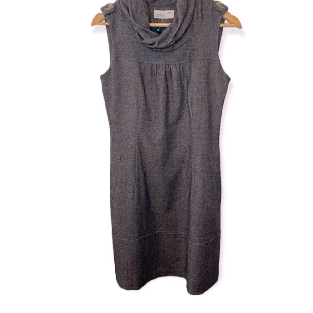 Esprit Cowl‎ Neck Wool Blend lined Sleeveless Dress​​